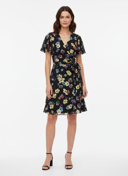 NEW Lauren Ralph Lauren Women's 12 Floral Georgette V-Neck Belted Dress NWT $165