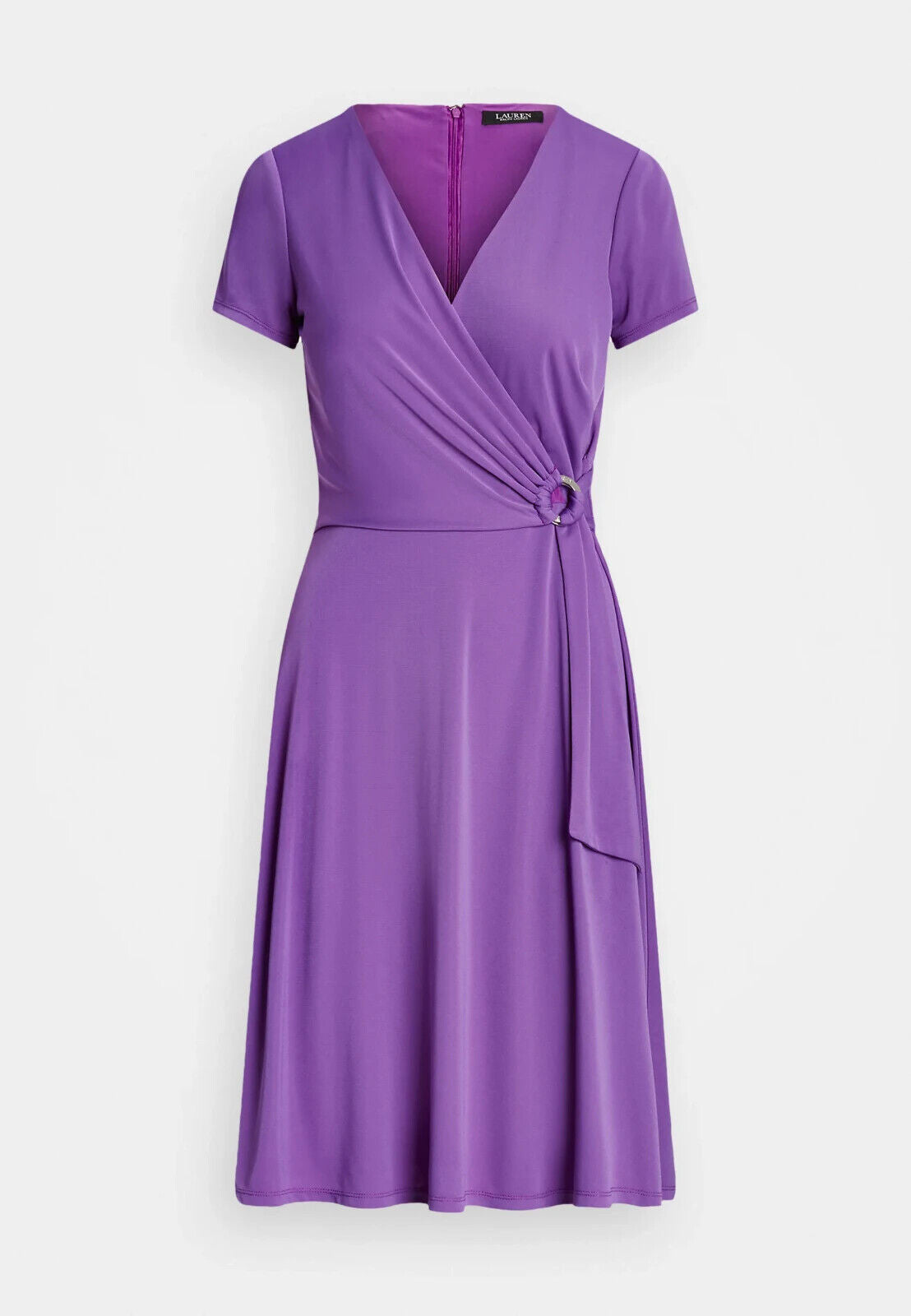 NEW! Lauren Ralph Lauren Women's 14 Surplice Jersey Dress NWT $145