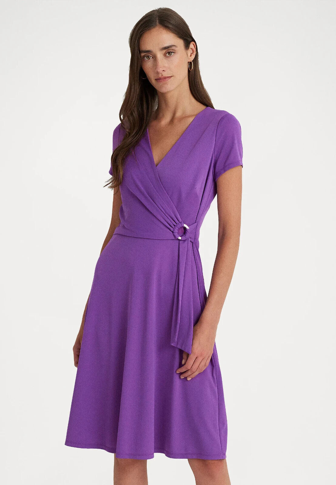 NEW! Lauren Ralph Lauren Women's 14 Surplice Jersey Dress NWT $145