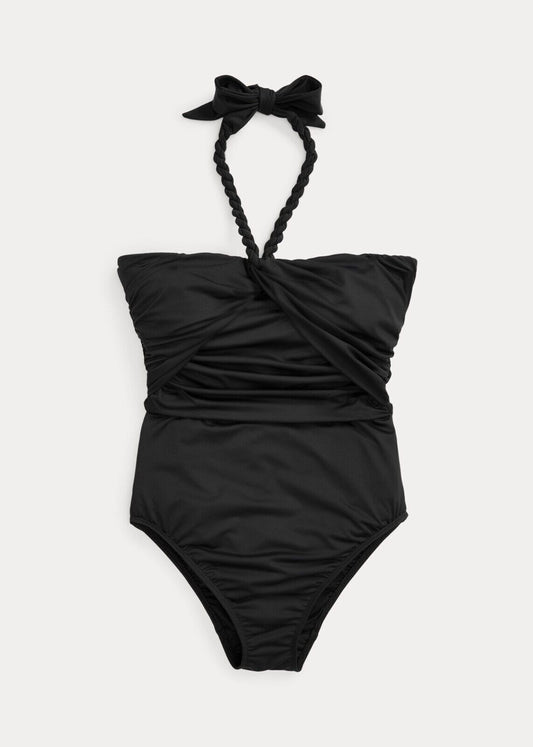 NEW! Lauren Ralph Lauren Women's 10 Twist-Bandeau One-Piece Swimsuit NWT $140