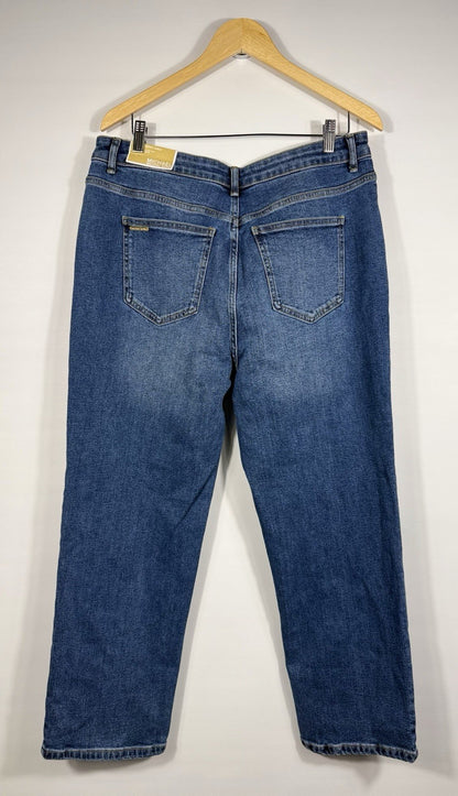 NEW MICHAEL Michael Kors Women's 14 Selma High-Rise Straight Ankle Jean NWT $125
