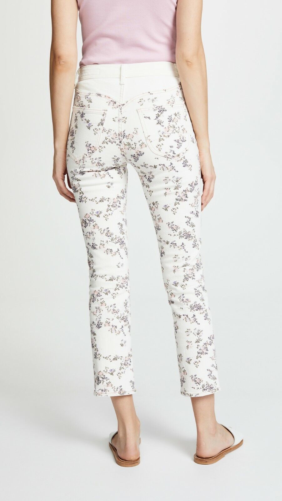 NEW! Rag & Bone Women's 29 Ellie Floral Cropped Straight-Leg Jeans NWT $265