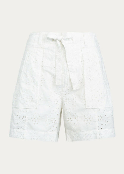 NEW Polo Ralph Lauren Women's 6 Eyelet Cotton Short In White Eyelet
