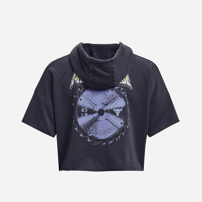 NEW Under Armour Women's XL Armour Project Rock Rival Terry Hoodie NWT $65