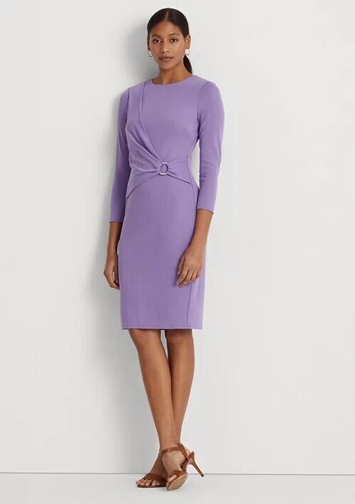 NEW! Lauren Ralph Lauren Women's 12 Jersey 3/4 Sleeve Dress NWT $145