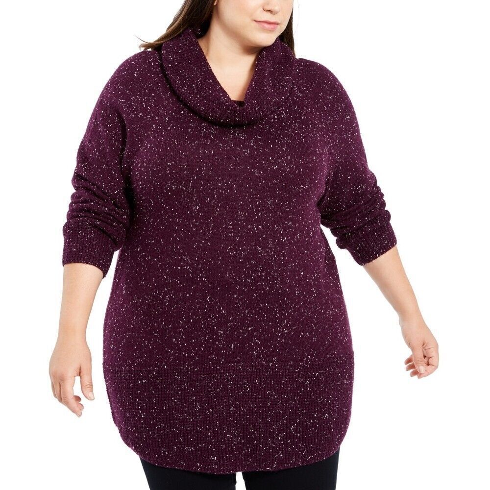 NEW! Calvin Klein Women's Plus Size 3X Space-Dye Cowlneck Sweater NWT $99.50