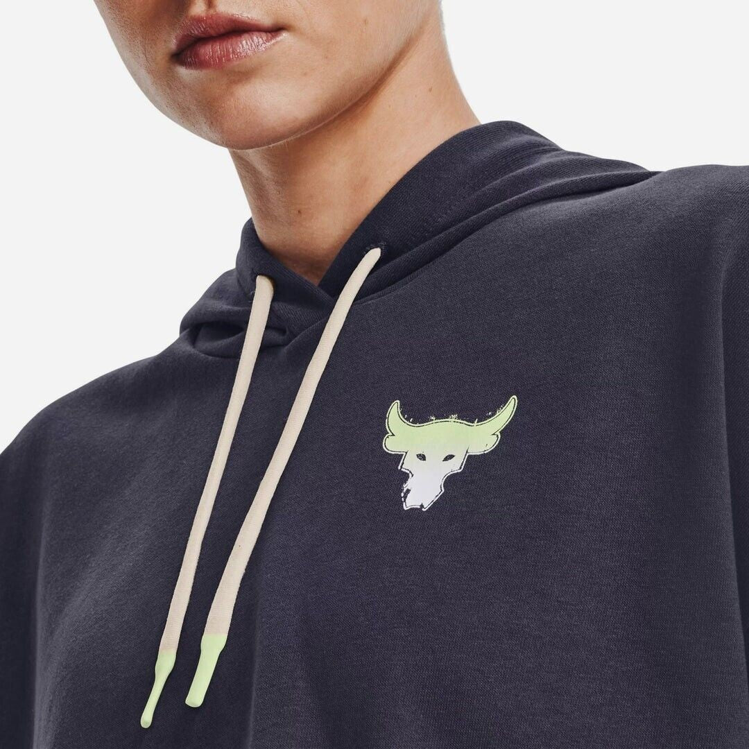 NEW Under Armour Women's XL Armour Project Rock Rival Terry Hoodie NWT $65