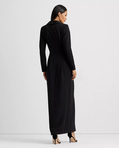 NEW Lauren Ralph Lauren Women's 14 Crepe Long-Sleeve Gown NWT $345
