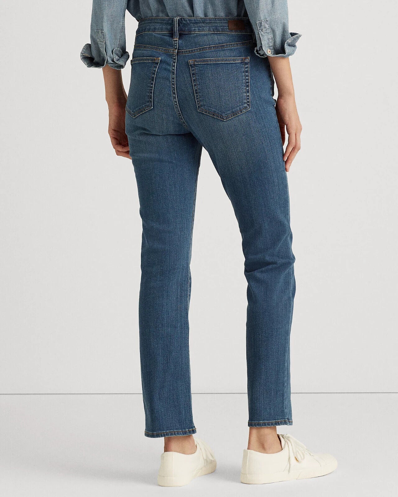 NEW! Lauren Ralph Lauren Women's 14 Mid-Rise Straight Jean NWT $115