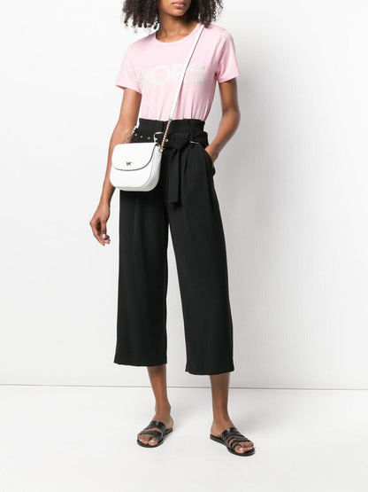 NEW! Michael Kors Women's M Belted Wide-leg Trousers Pants In Khaki NWT $120