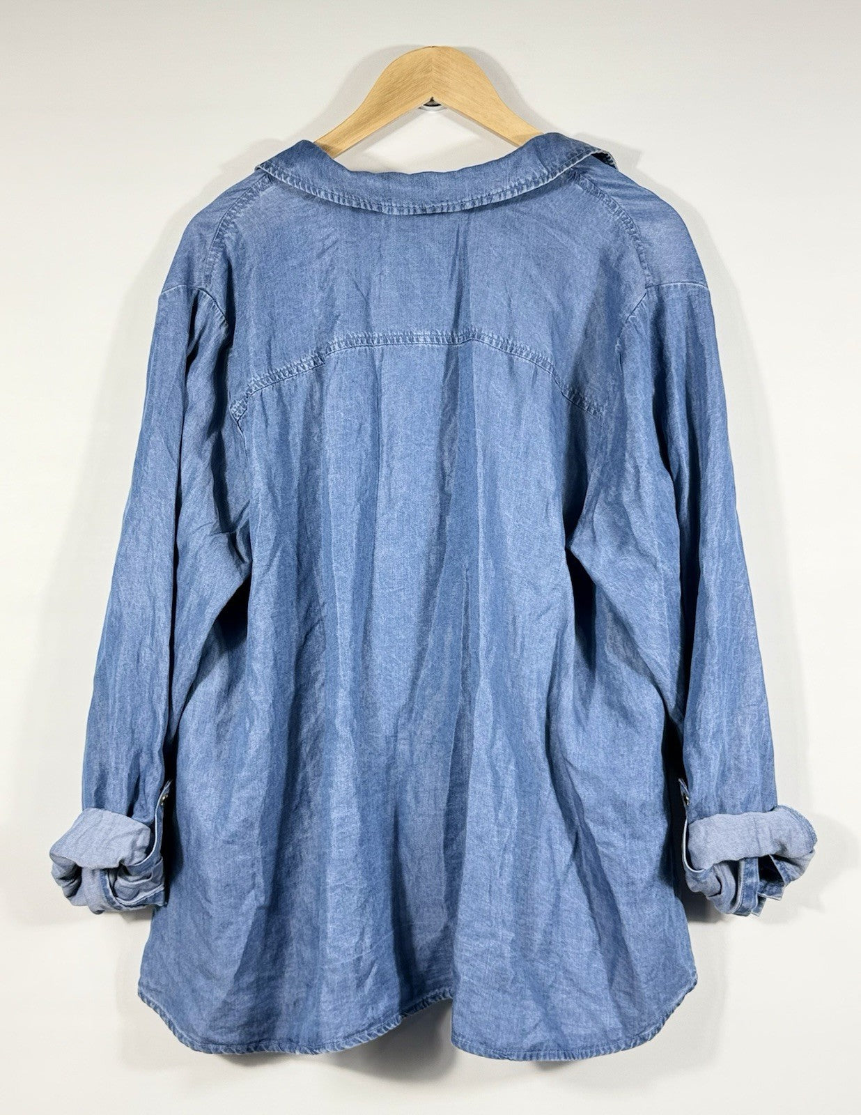 NEW Michael Kors Women's 2X Long Sleeve Denim Shirt • Reg Price $110
