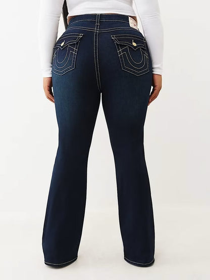 NEW True Religion Women's 29 Becca Mid Rise Big T Bootcut Jean NWT $204