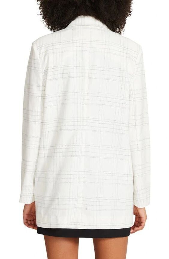 NEW! Steve Madden Women's Nika Plaid Double Breasted Blazer