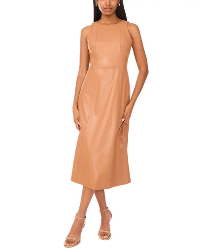 NEW Parker Women's Faux Leather Sleeveless Maxi Dress • Reg Price $150