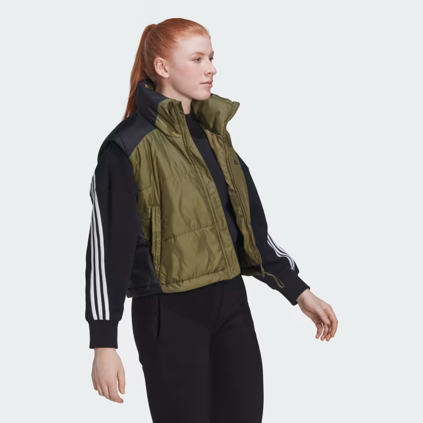 Adidas Women's Sportswear 3-Stripes Insulated Zip Vest