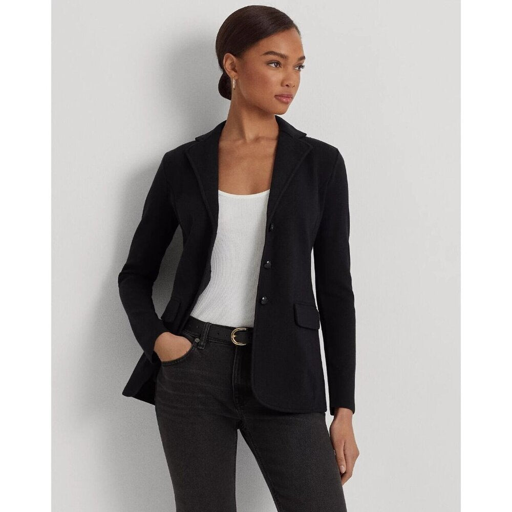 Lauren Ralph Lauren Women's Petite Combed Cotton Blazer