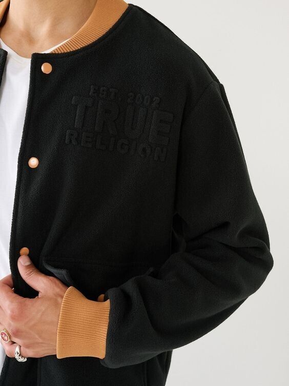 True Religion Men's Fleece Bomber Jacket