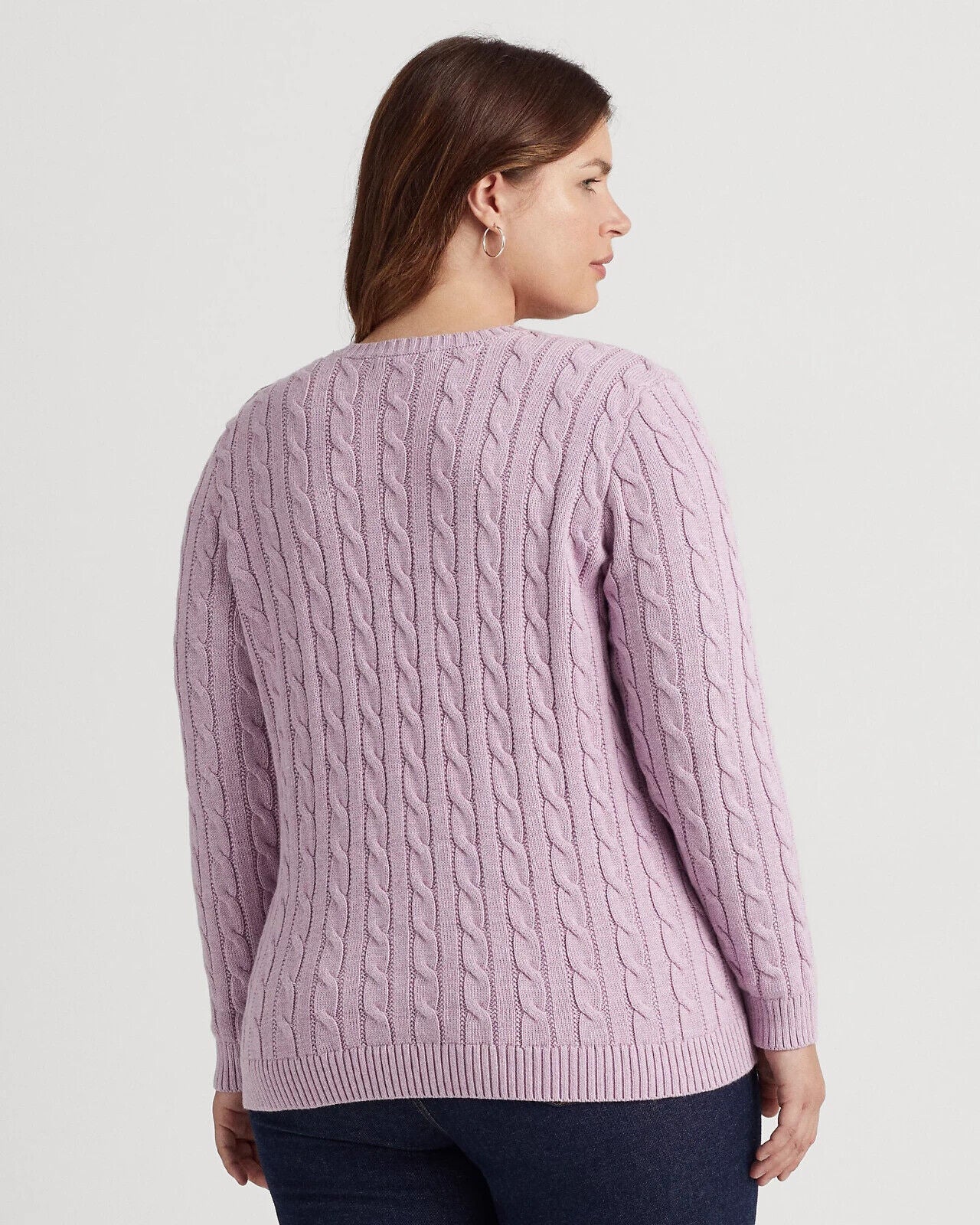 Lauren Ralph Lauren Women's Button-Trim Cable-Knit Sweater