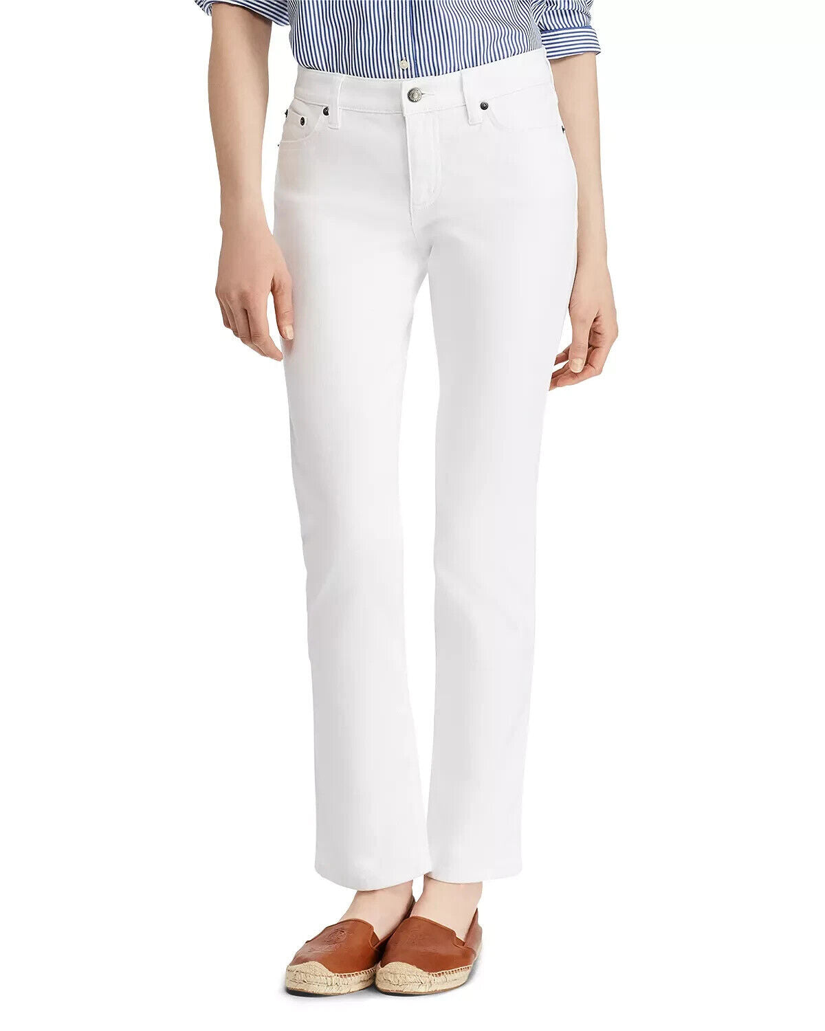 Lauren Ralph Lauren Women's Curvy Mid-Rise Skinny Leg Jeans