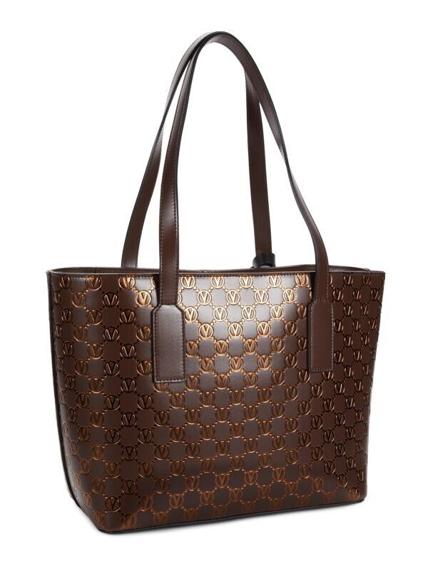 NEW! Valentino By Mario Valentino Women's Prince Monogram Leather Tote