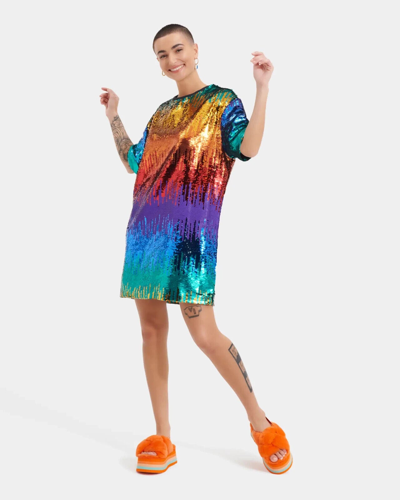 UGG Women's All Gender Zoey Sequin Tee Dress Pride