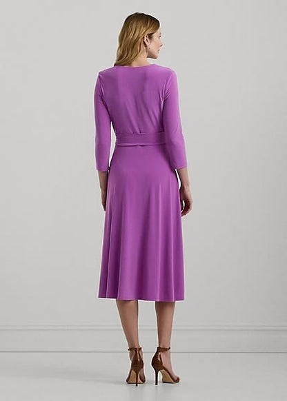 NEW Lauren Ralph Lauren Women's 16P Surplice Jersey Dress NWT $145