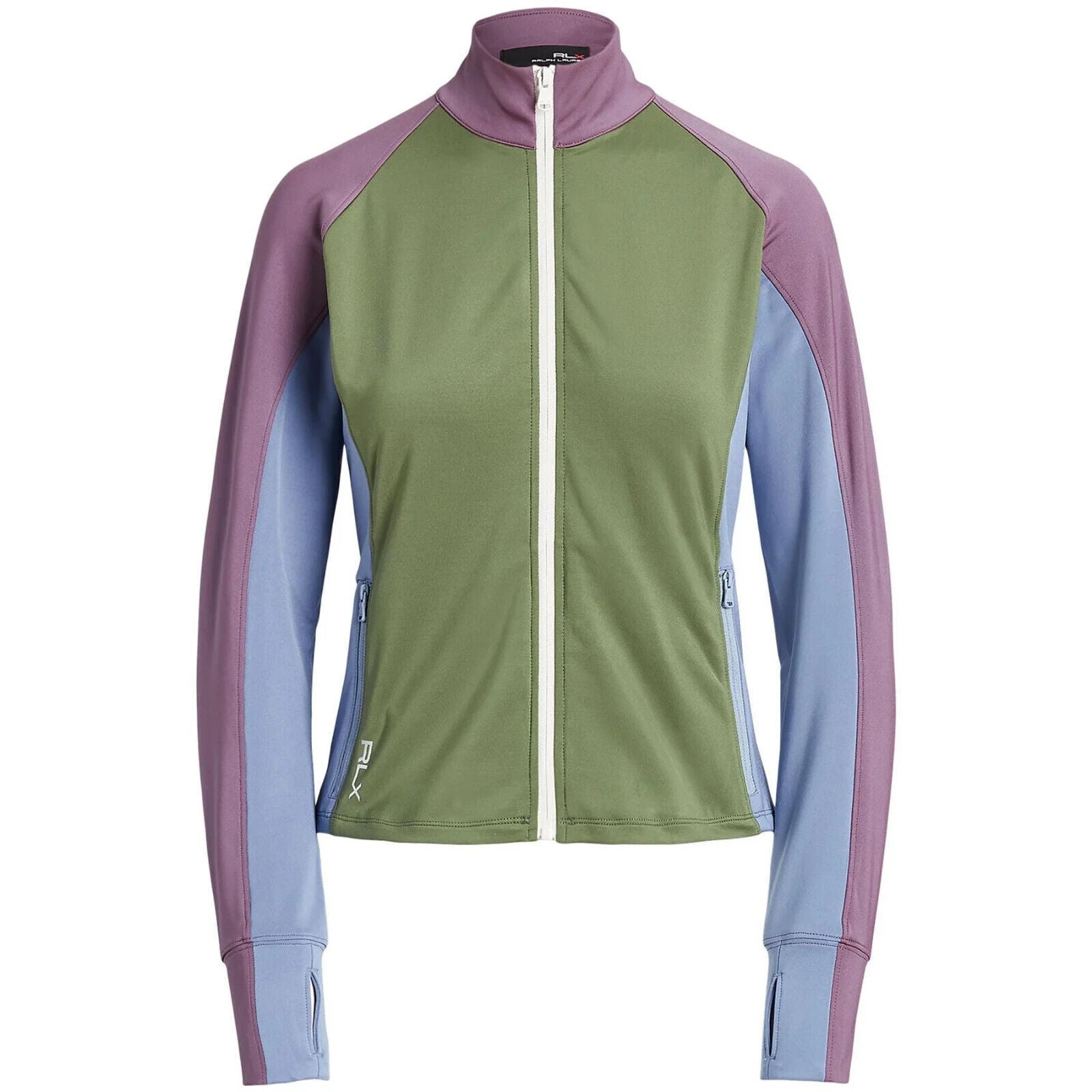 RLX Golf Ralph Lauren Women's Color-Blocked Jersey Full-Zip Jacket