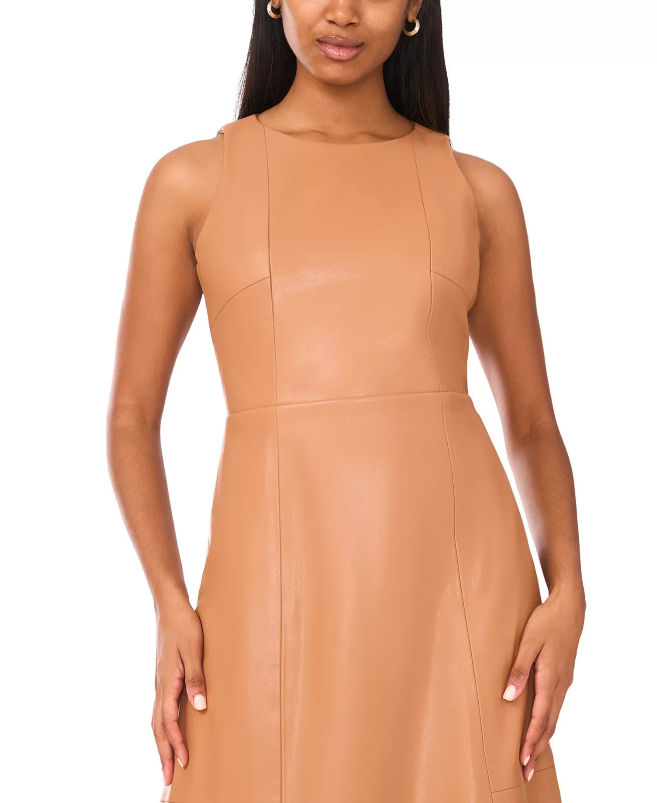 NEW Parker Women's Faux Leather Sleeveless Maxi Dress • Reg Price $150