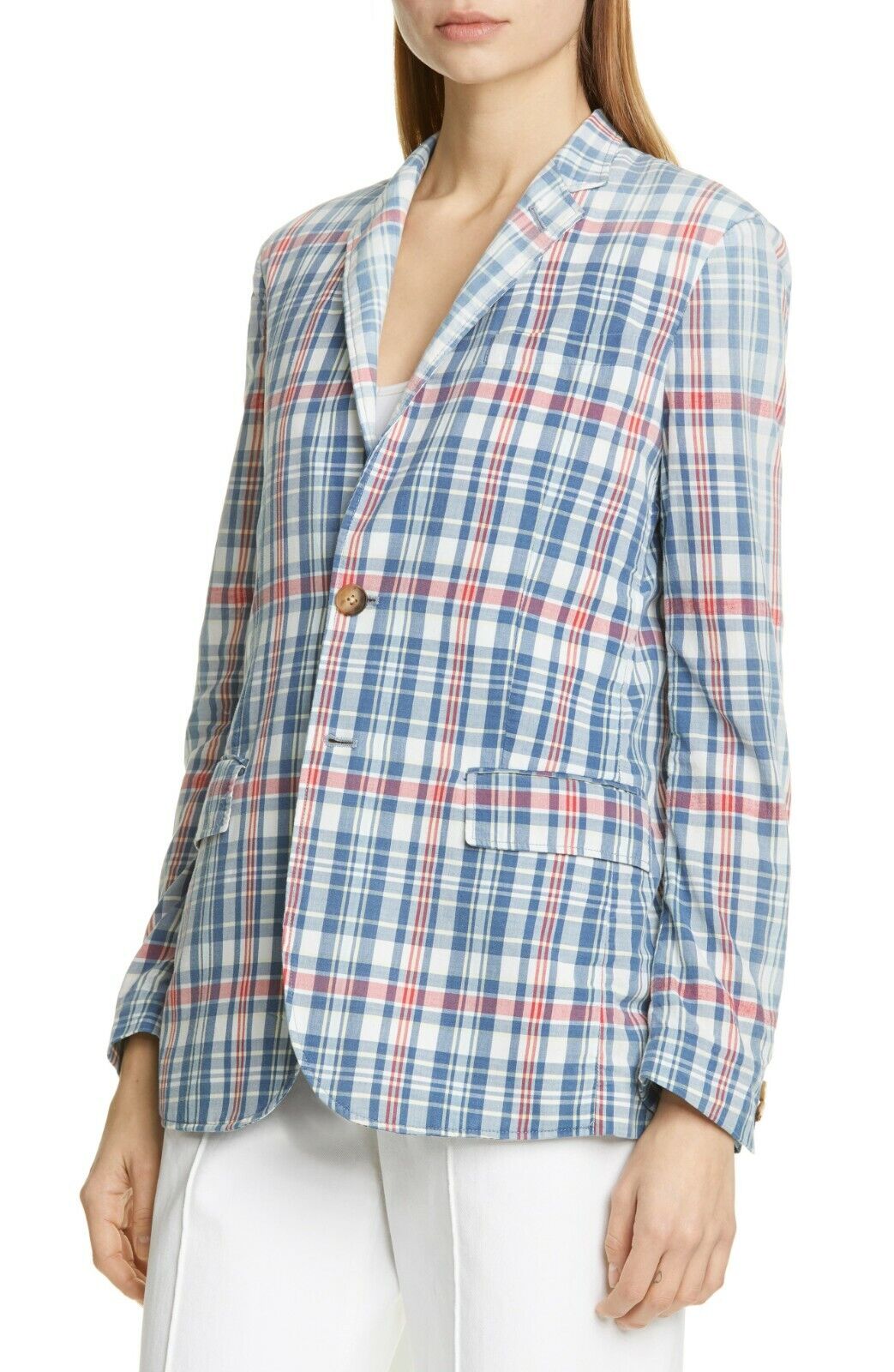 NEW! Polo Ralph Lauren Women's 6 Madras Plaid Cotton Blazer NWT $498