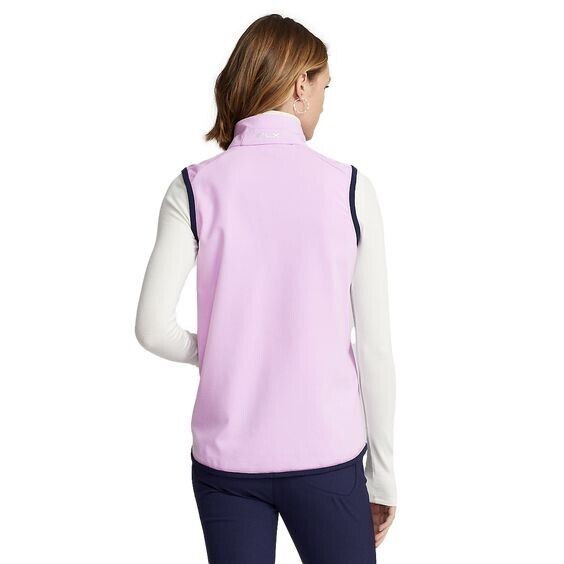 NEW! RLX Golf Ralph Lauren Women's S Terry Sleeveless Full-Zip Vest NWT $168