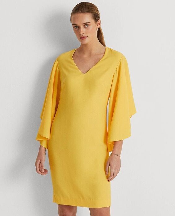 Lauren Ralph Lauren Women's Ruffle-Sleeve Cocktail Dress