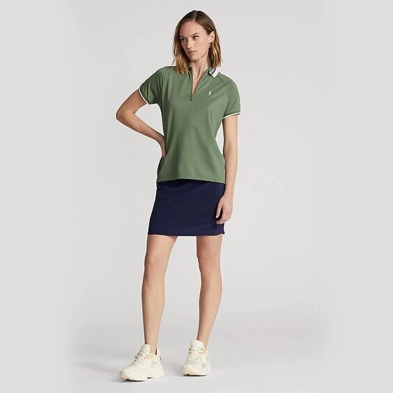 RLX Golf Ralph Lauren Women's L Tailored Fit Quarter-Zip Polo Shirt NWT $98.50