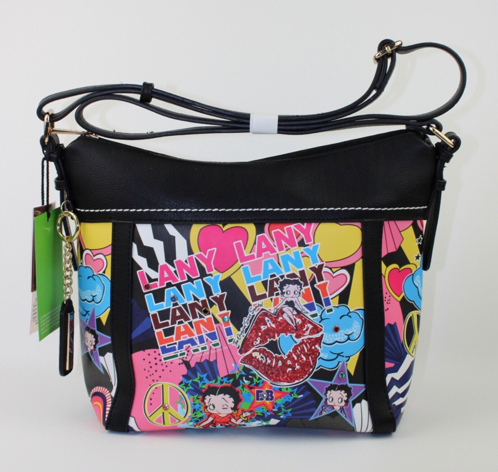 NEW! Betty Boop Women's Lany Vegan Shoulder Handbag