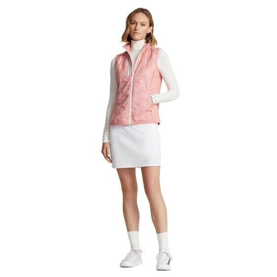 RLX Golf Ralph Lauren Women's M Printed Terry Sleeveless Full-Zip Vest NWT $178