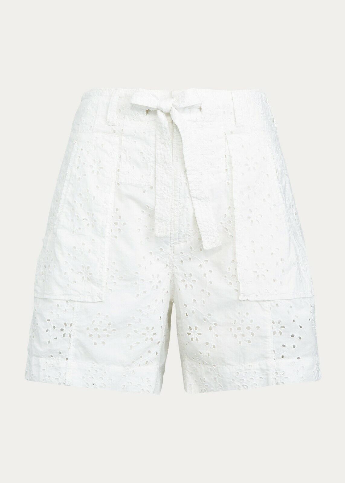 NEW! Polo Ralph Lauren Women's 6 Eyelet Cotton Short In White Eyelet NWT $198