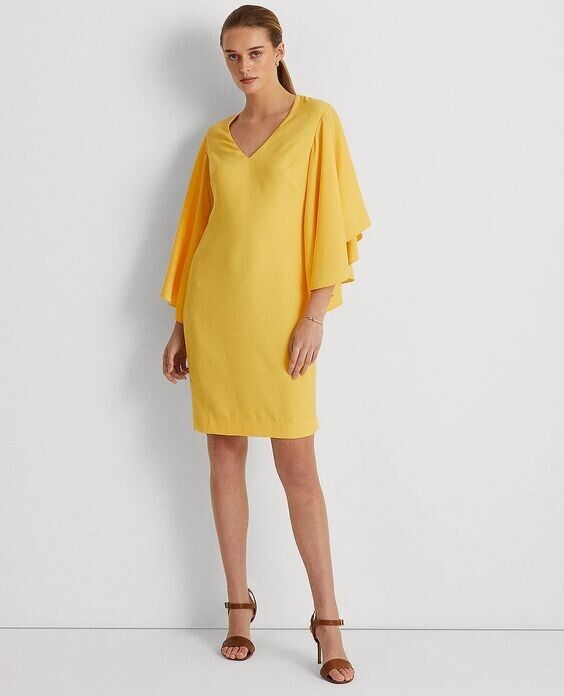 Lauren Ralph Lauren Women's Ruffle-Sleeve Cocktail Dress