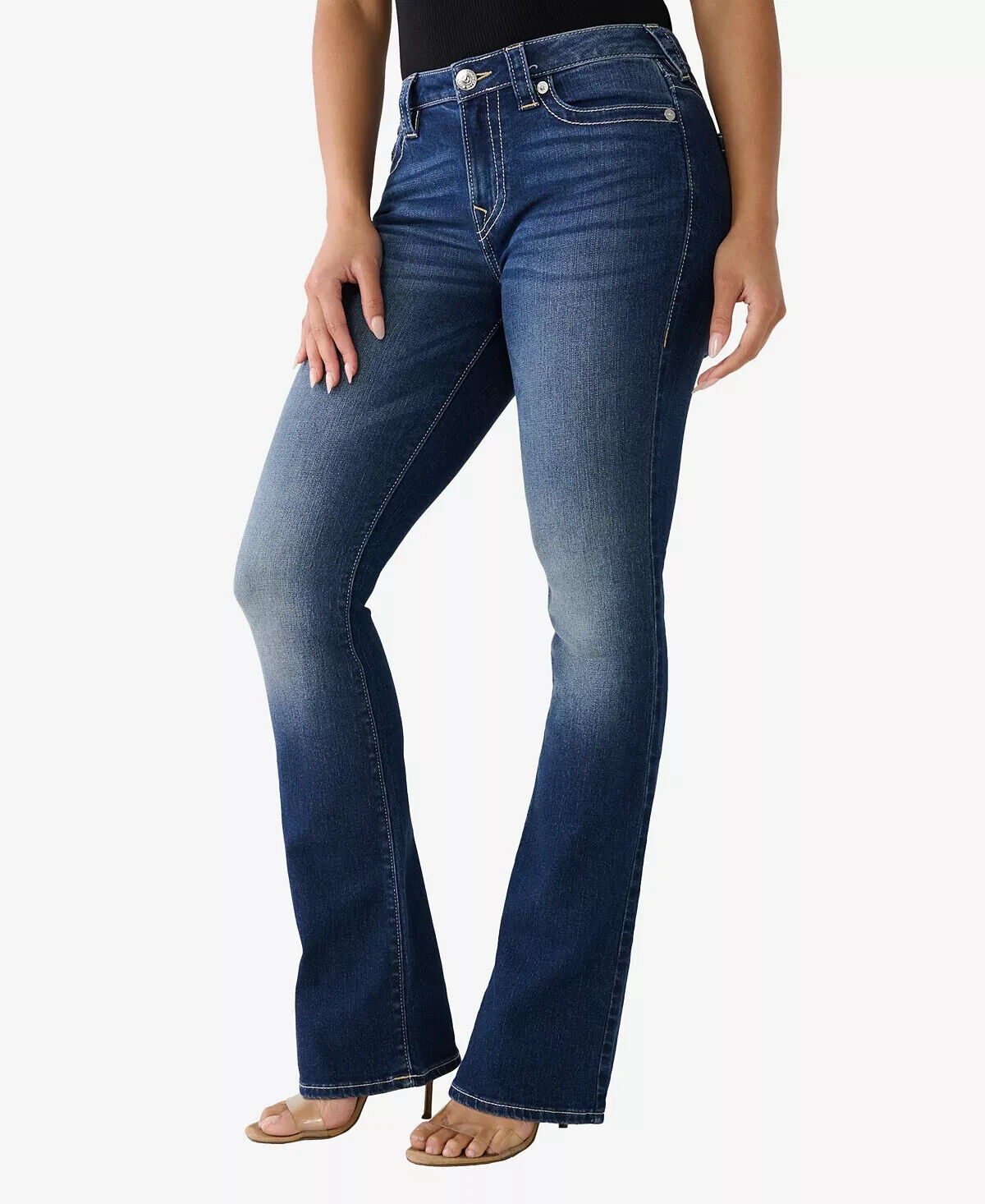 NEW! True Religion Women's 25 Becca Mid Rise Bootcut Jean NWT $159