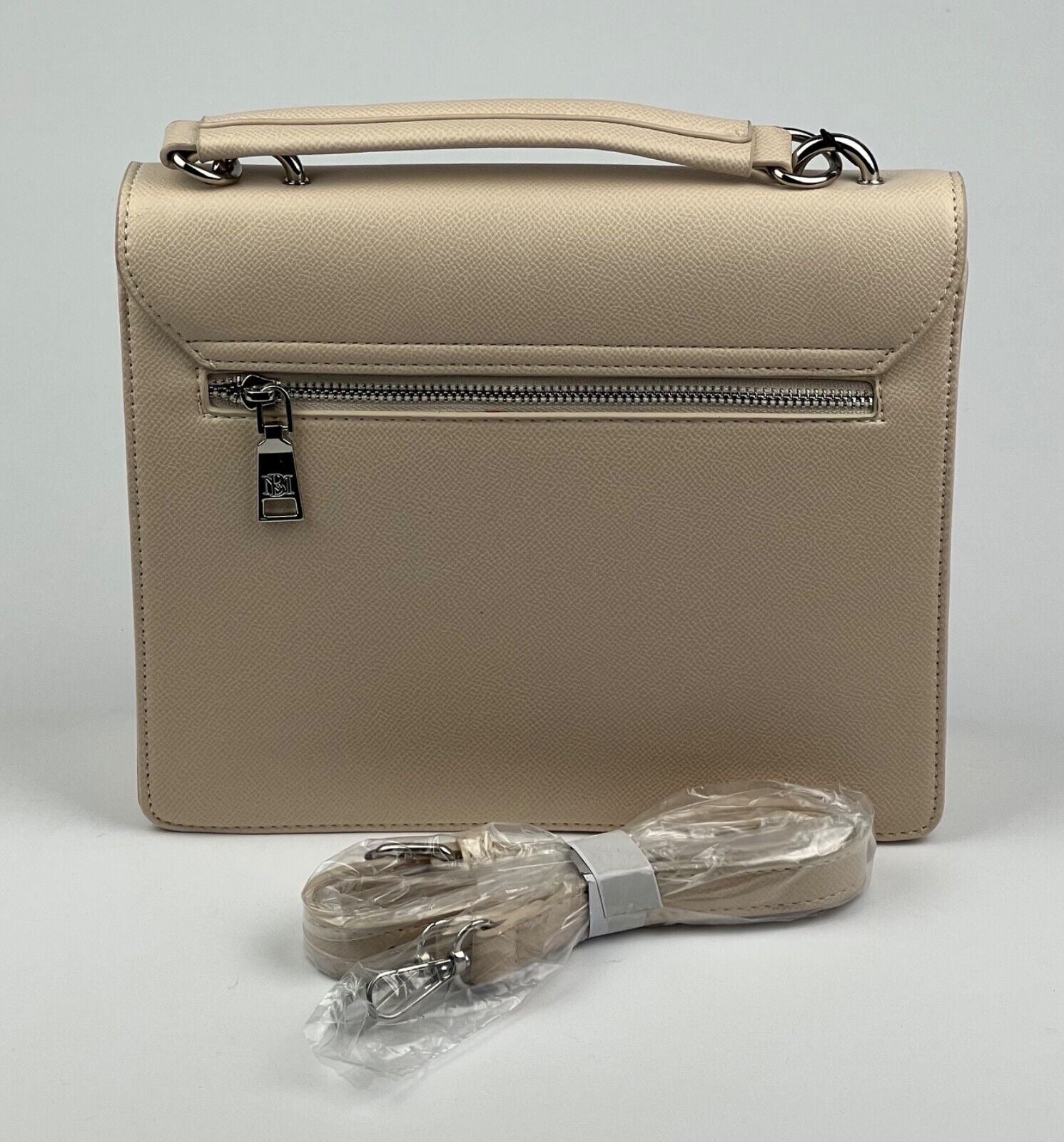 Badgley Mischka Womens Vegan Leather Flap Crossbody store with Handle Bag NWT $149