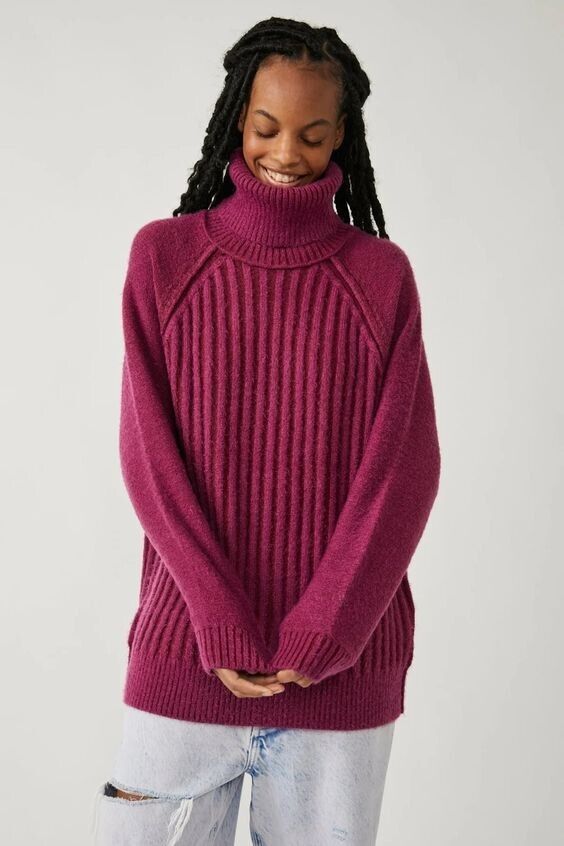 Free People Women's Big City Turtleneck  Sweater