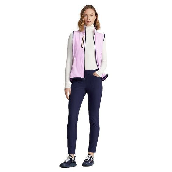 NEW! RLX Golf Ralph Lauren Women's S Terry Sleeveless Full-Zip Vest NWT $168