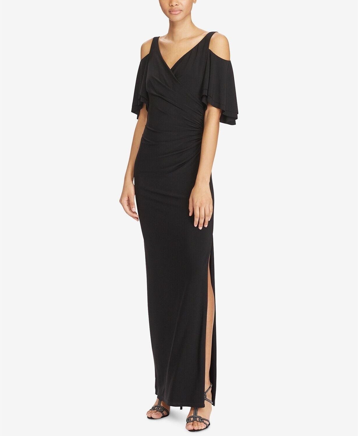 NEW! Lauren Ralph Lauren Women's Size 6 Cold-Shoulder Jersey Gown NWT $180