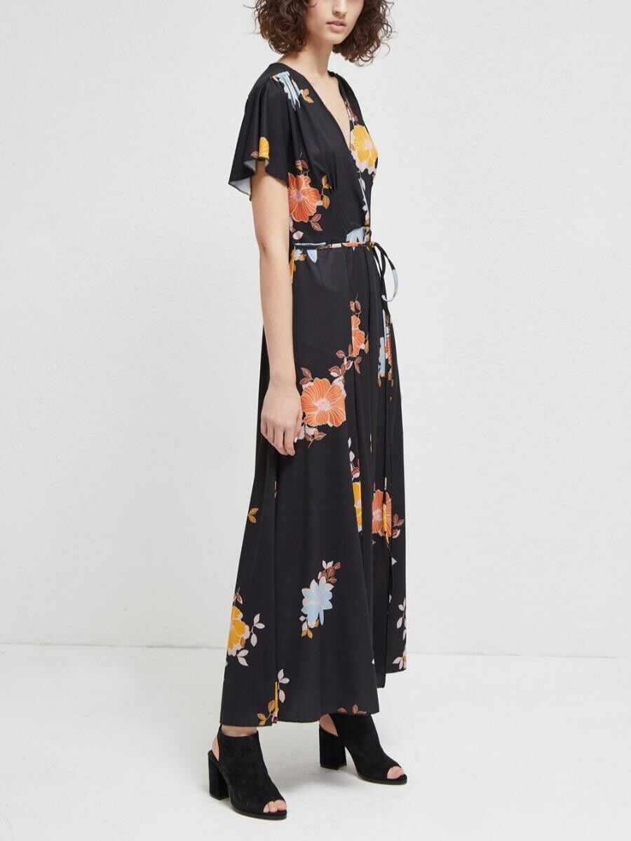 NEW! French Connection Women's 0 Shikoku Crepe Maxi Dress NWT $158