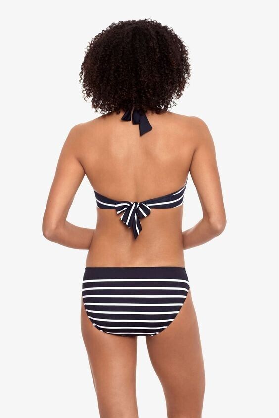 NEW! Ralph Lauren Women's 16 Striped Ring-Front Bikini Top & Bottom NWT $180