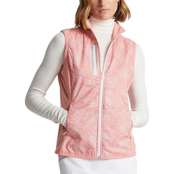 RLX Golf Ralph Lauren Women's XL Printed Terry Sleeveless Full-Zip Vest NWT $178