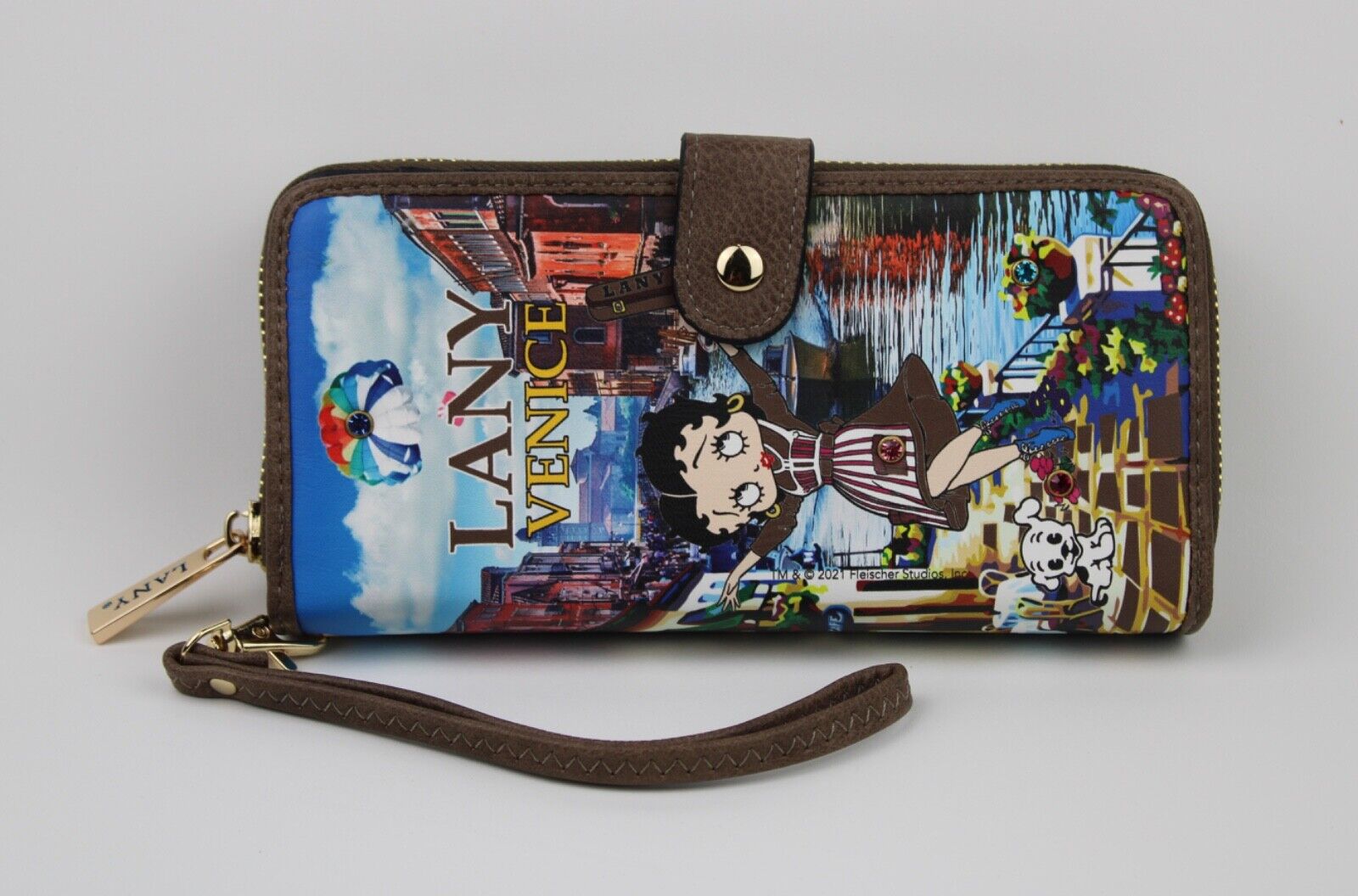 NEW! Betty Boop Women's Lany Vegan Wristlet Wallet