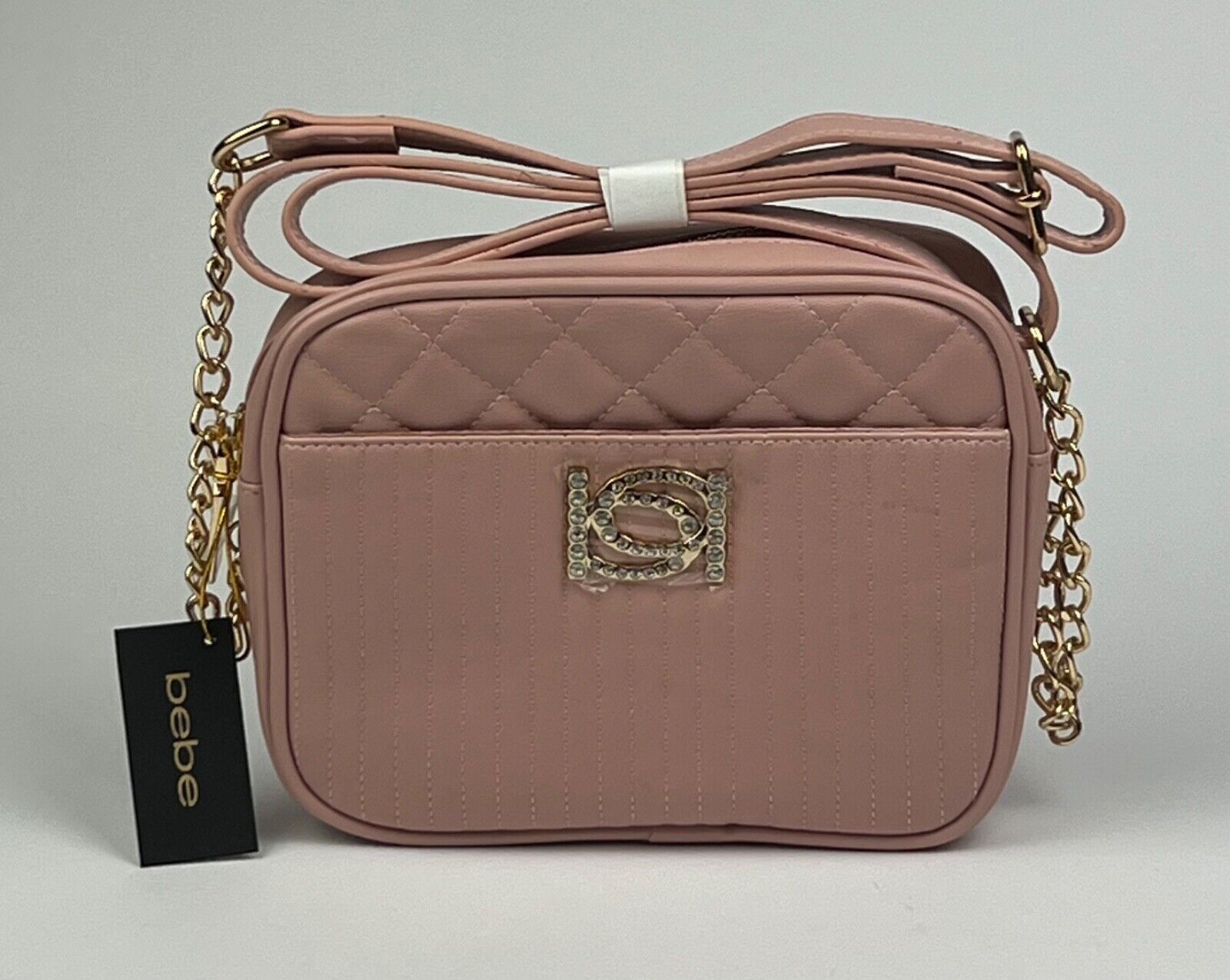 NEW! Bebe Women's Hazel Rhinestone Square Crossbody Bag NWT $78