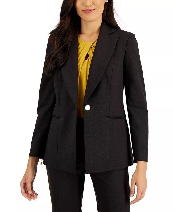 NEW! Kasper Women's Plus 22W Zip-Cuff Notched Collar One-Button Jacket NWT $139