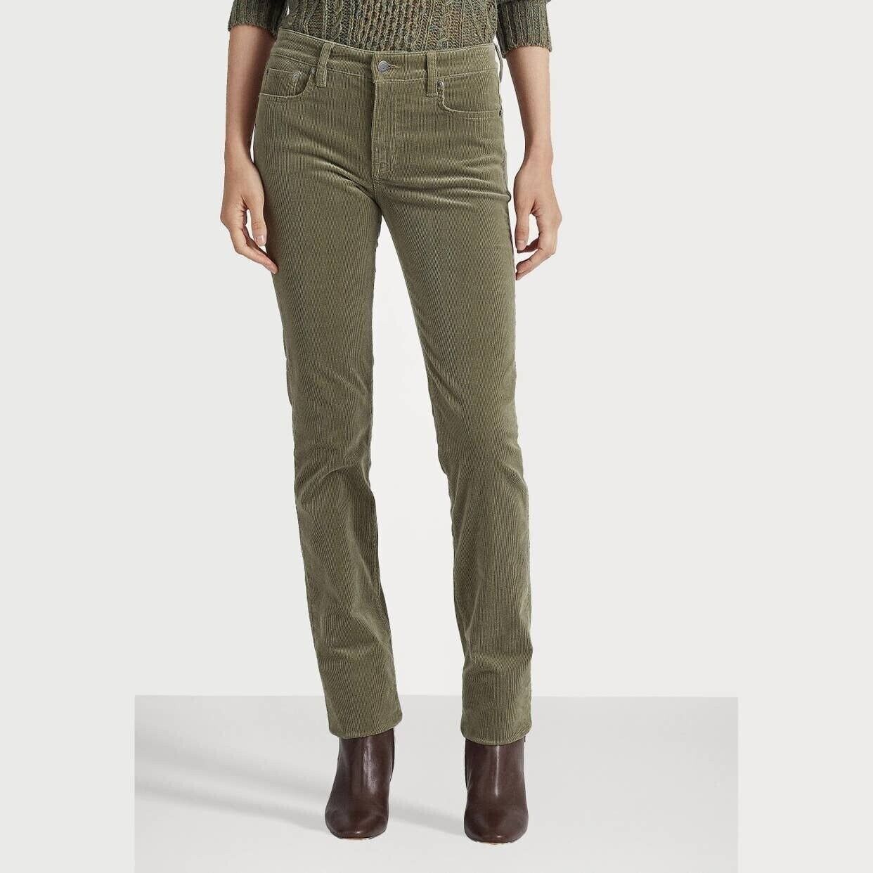 Lauren Ralph Lauren Women's Stretch Corduroy Mid-Rise Straight Pant