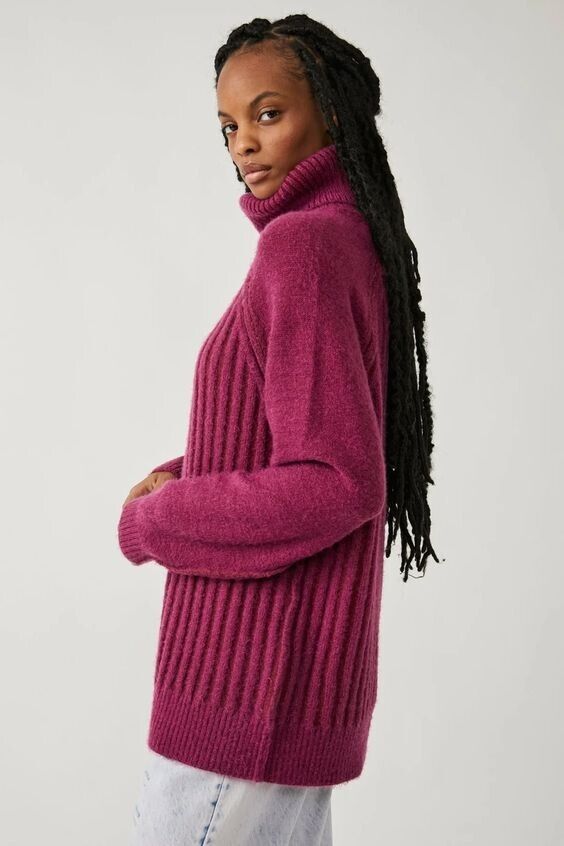 Free People Women's Big City Turtleneck  Sweater