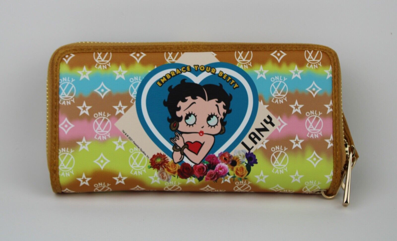 NEW! Betty Boop Women's Lany Vegan Wristlet Wallet